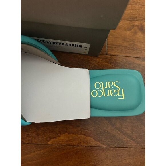 Franco Sarto Aqua Leather Caris Slides Sandals Open Toe Leather 7.5 M NEW - Picture 4 of 7